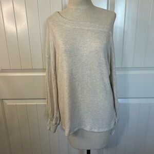 Promesa Off the Shoulder Cream Sweater. Luxe Neutral.